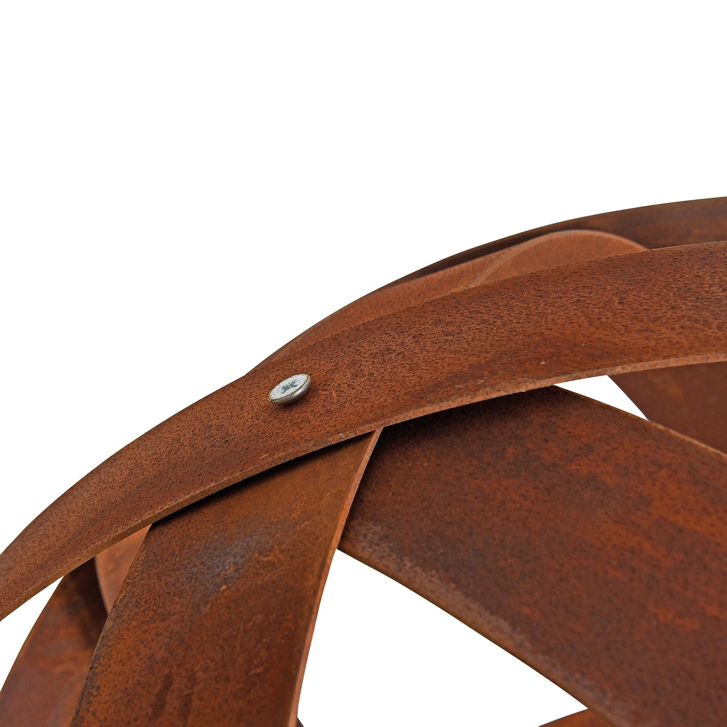 ESTEXO Rusty Decorative Sphere Rust Sphere Garden Sphere Metal Band Strip Iron Garden Decoration Rust Metal 50 cm