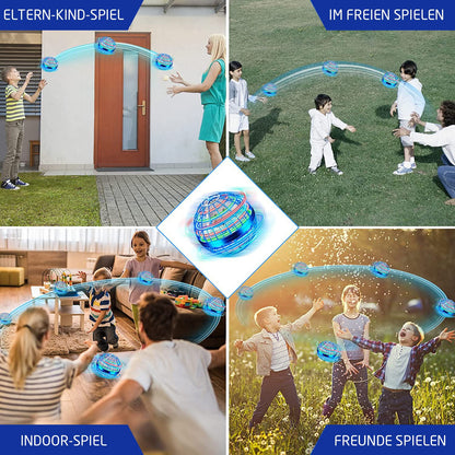 Korffe Flying Ball, Flying Toy Hand Controlled Mini Drone with 360° rotating LED lights for kids adults. Flying Ball Gifts for boys girls Indoor & Outdoor Toy