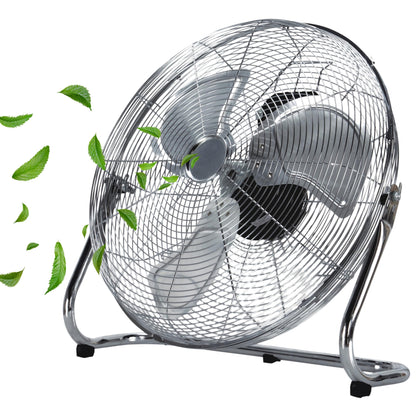 Echo's floor fan | Ø46 cm | 102 m³/min air flow | 1,250 rpm | 3 speed levels | Power wind machine | Air cooler | Standing fan | Room cooler | Fan (full metal)