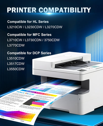 TN-243CMYK TN-247 toner cartridge TN247 TN243 compatible for Brother TN243CMYK TN-243 for Brother MFC L3750CDW DCP-L3550CDW MFC-L3770CDW MFC-L3710CW DCP-L3510CDW MFC-L3750CDW (4-pack)