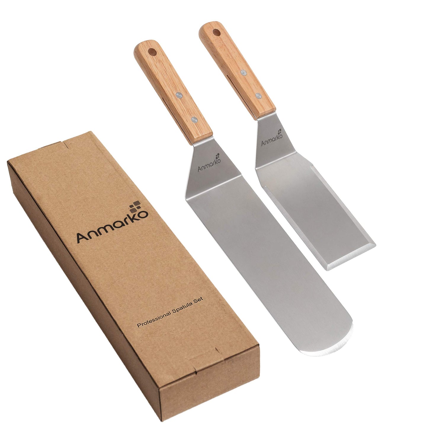 Exclusive stainless steel BBQ flipper set - high-quality grill utensils for burgers & steaks - includes spatula and tongs for indoor and outdoor cooking.