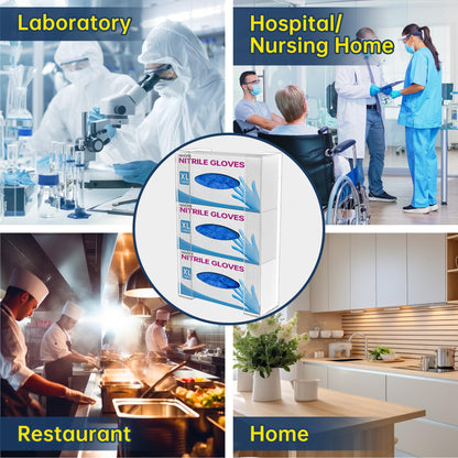 NiHome Wall Mount Glove Holder (for 3 boxes), Acrylic Glove Holder for disposable gloves and wipes, space-saving glove dispenser for kitchen, bathroom, lab, and garage.