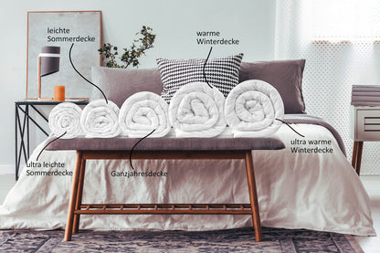 sleepling Ultra light summer blanket 140x200 cm, light summer duvet, thin summer duvet made of 100% microfiber, Ökotex 100, washable at 60 degrees