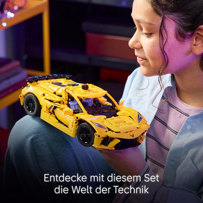 LEGO Technic Chevrolet Corvette Stingray - Collectible building toy - Toy sports car model - Gift for boys and girls ages 9+ who love toy cars 42205