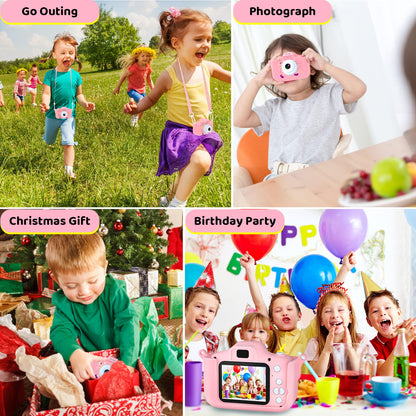Kids camera, 2.0” display digital camera, gifts for 3-12 year old boys and girls, 1080P HD anti-drop children's camera for birthday and Christmas toy.