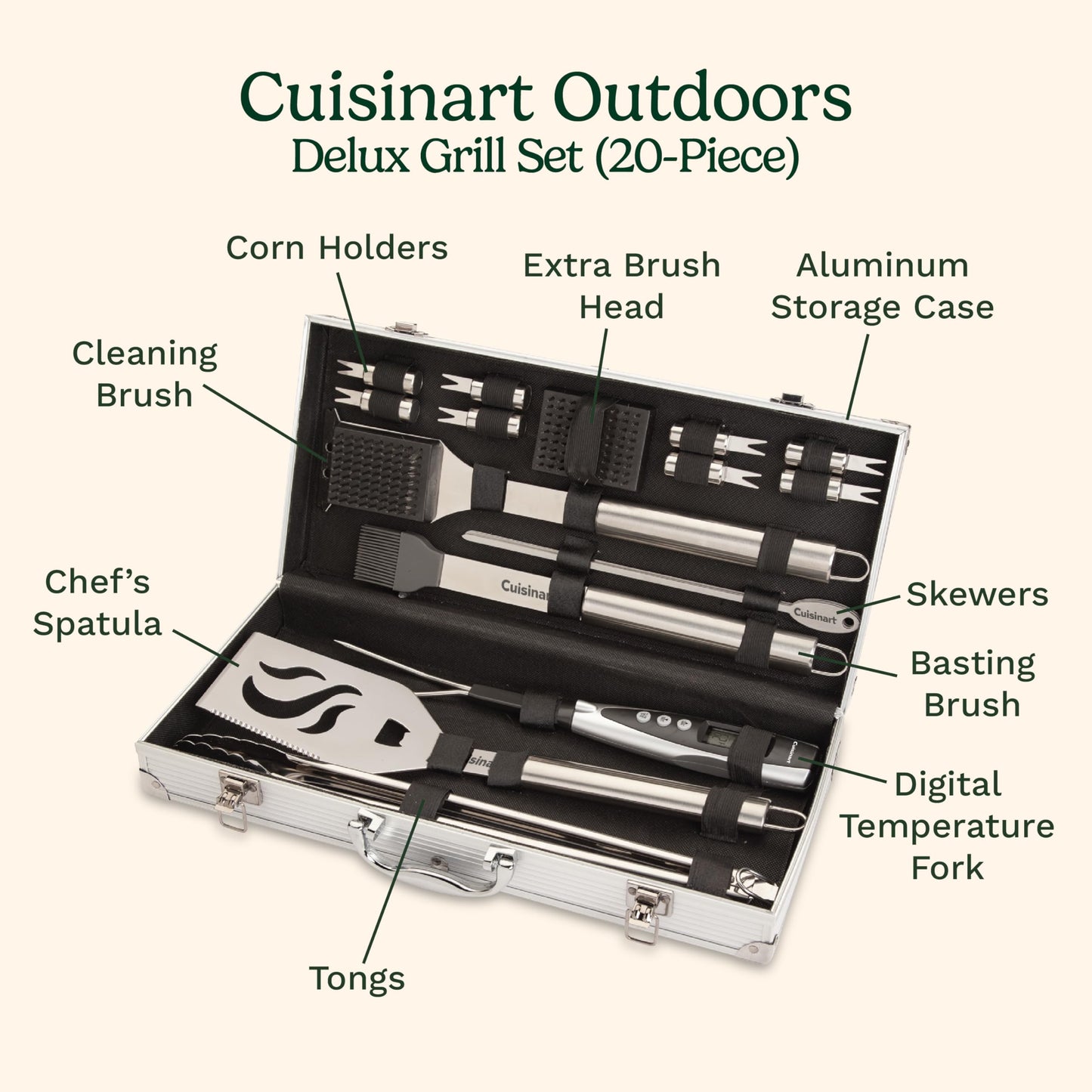 Cuisinart CGS-5020 Stainless Steel Deluxe Grill Set (20 pieces)