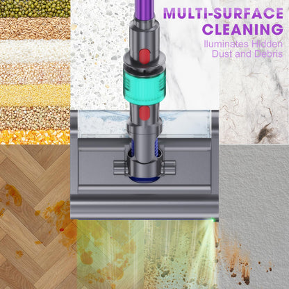 Brush attachment compatible with Dyson V7 V8 V10 V11 V15 vacuum cleaners. Electric floor mop with clean and dirty water tank for pet hair, carpets, and hard floors.