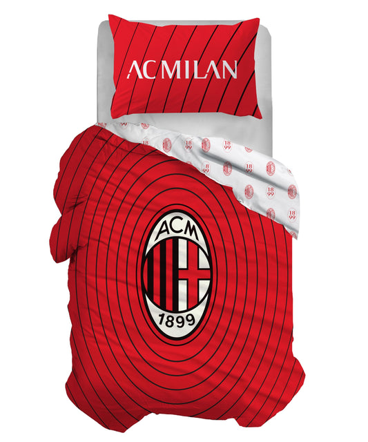 AC Milan single bed bedding set, official product, 100% cotton.