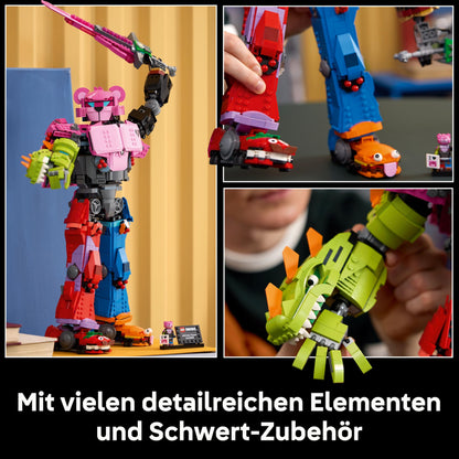 LEGO Fortnite Mecha Team Leader Figure - Display Model Kit includes a Sword & a Minifigure - Collectible Gift for Adult Video Gaming Fans - 77078