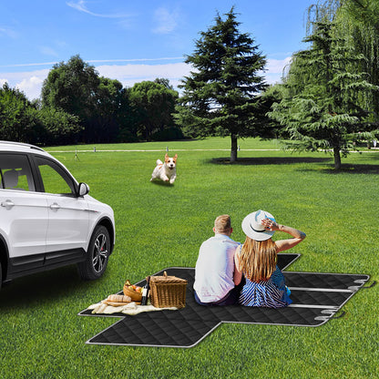 Alfheim dog car seat cover, waterproof and non-slip back seat cover, scratch-resistant and washable dog car seat cover protection universal for trucks, SUVs (black)