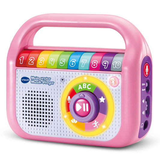 VTech Baby My First Music Player - With 40 songs, Bluetooth, and recording function - For children aged 2-5 years, Pink