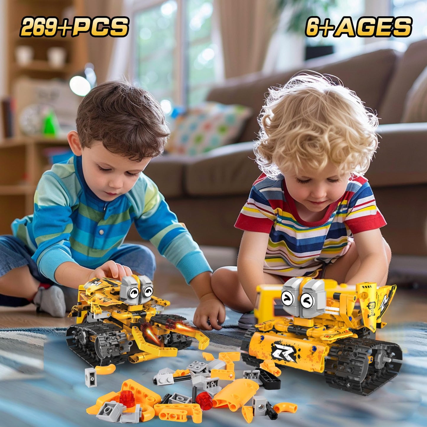 Vankarr Technology Robot Kids for Boys, 5 in 1 Technology Remote Control Building Toy Programmable, Robot Toy Gift for Kids 12+ Years Boys Girls, 269+Pcs