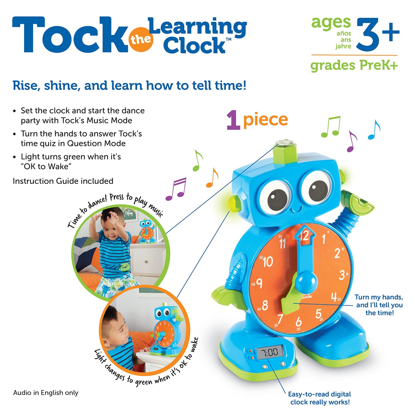 Learning Resources Tock The Learning Clock - Tick, the learning clock