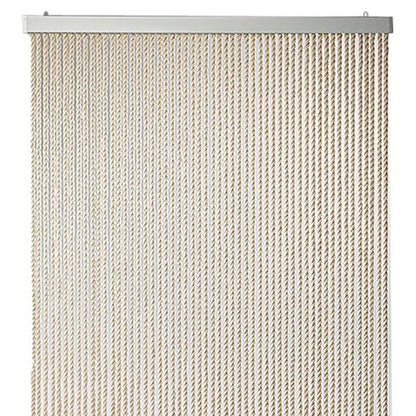 Kobolo rope curtain MARITIME | 90x185 cm | 54 strands | beige | decorative, handmade door curtain | maritime string curtain as a fly screen & privacy for balcony, terrace & windows
