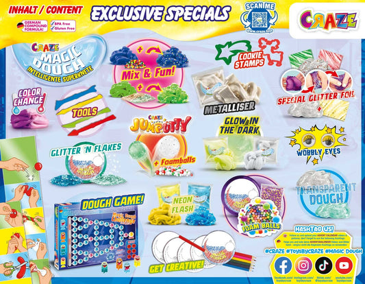 MAGIC DOUGH Advent Calendar for Kids - Toy Advent Calendar with Dough, 24 Great Surprises with Smart Super Dough
