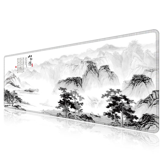 LL-COEUR Large Gaming Laptop Mouse Pad with Design 80x30x0.3cm, Keyboard Mouse Mat XXL Desk Pad Writing Pad (Landscape 2, 800x300x3mm)