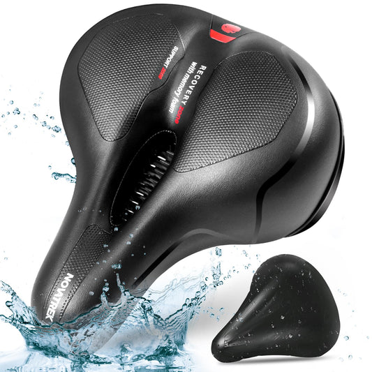 NOVATREK Premium Bike Saddle for Women Men Comfortable Soft Shock Absorbing Breathable Ergonomic Waterproof Bicycle Seat, Trekking Road City MTB e-Bike saddle.