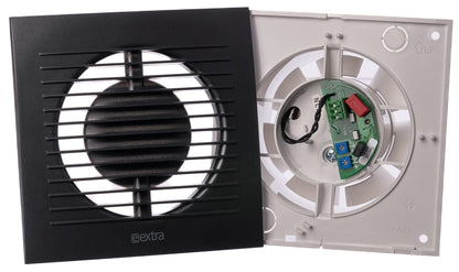 Steinberg14 bathroom fan Ø 100mm with overrun timer - anthracite ventilator - 2 years product guarantee.