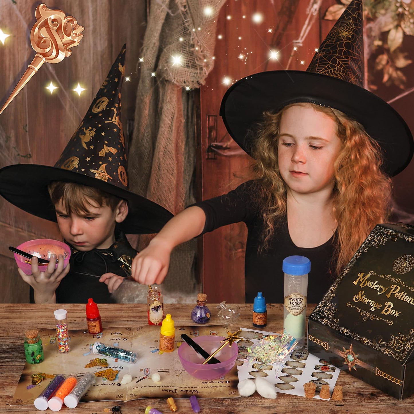 Mystery Potions Creative Gift for Kids, 20 Magic Potion Wizard Potion Bottles, Craft Toys Creative Christmas Birthday Gifts for Boys & Girls Age 6 7 8 9 10+