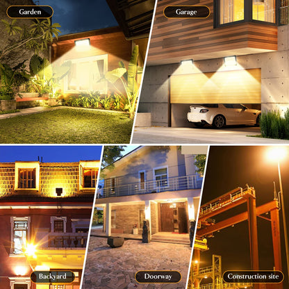 Royana 300W LED Floodlight Outdoor 30000LM Super Bright LED Floodlight 3000K Warm White IP65 Waterproof LED Spotlight, for Sports Field Garage Garden Backyard.