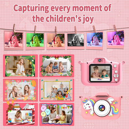 MYSTILUCK Kids Camera, 1080P HD Digital Camera for Kids with 2.0" Screen & 32GB Card, Camera Toy for Boys & Girls, Children 3-12 Years Christmas & Birthday.
