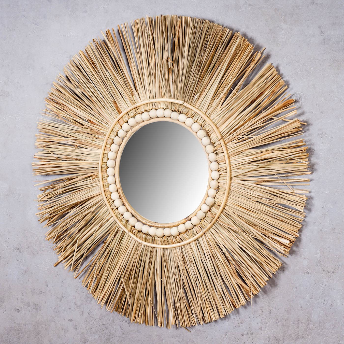 levandeo mirror seagrass Ø 55cm wall mirror round hallway mirror wall decor boho decor boho style boho chic natural