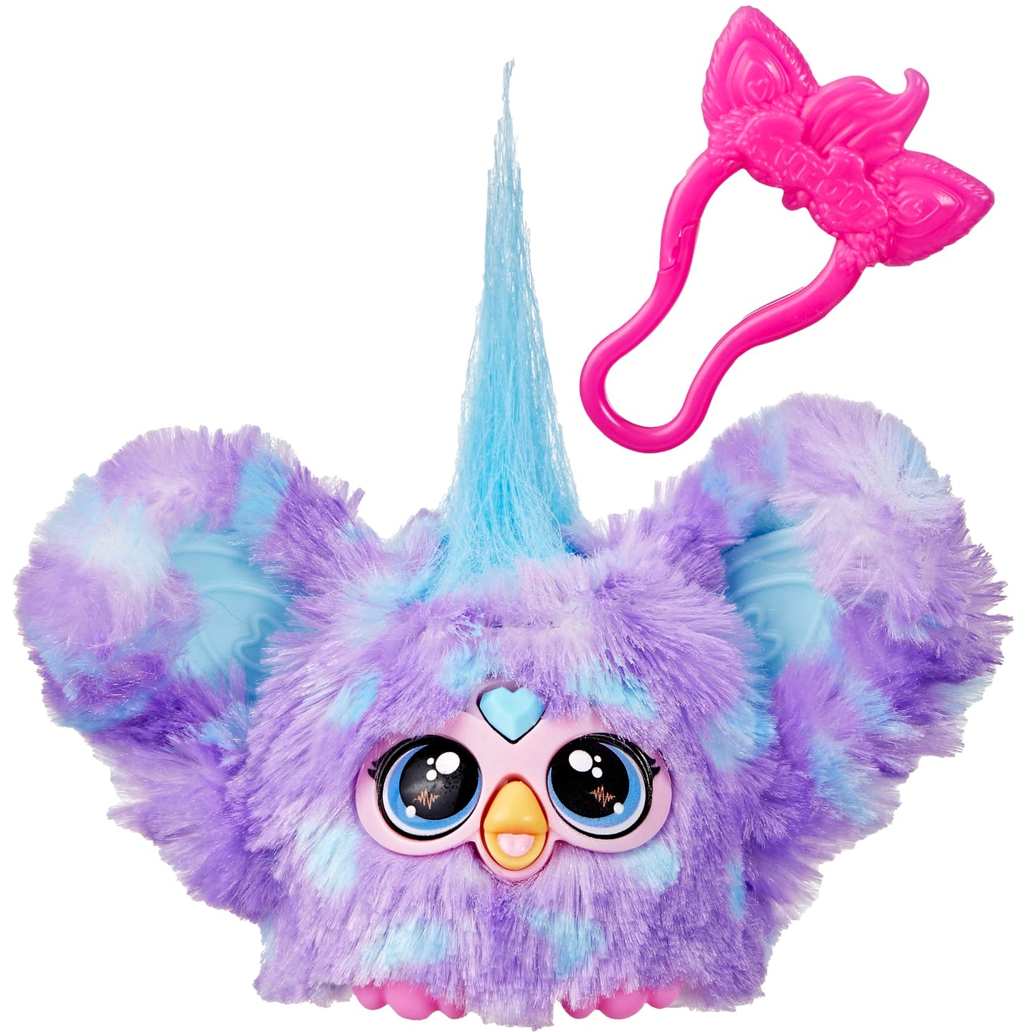 Furby Furblets Groo-Vee Mini, electronic music & phrases in Furbish (over 45 sounds), pastel-colored plush toy, for kids ages 6+, original stocking stuffer, Purple
