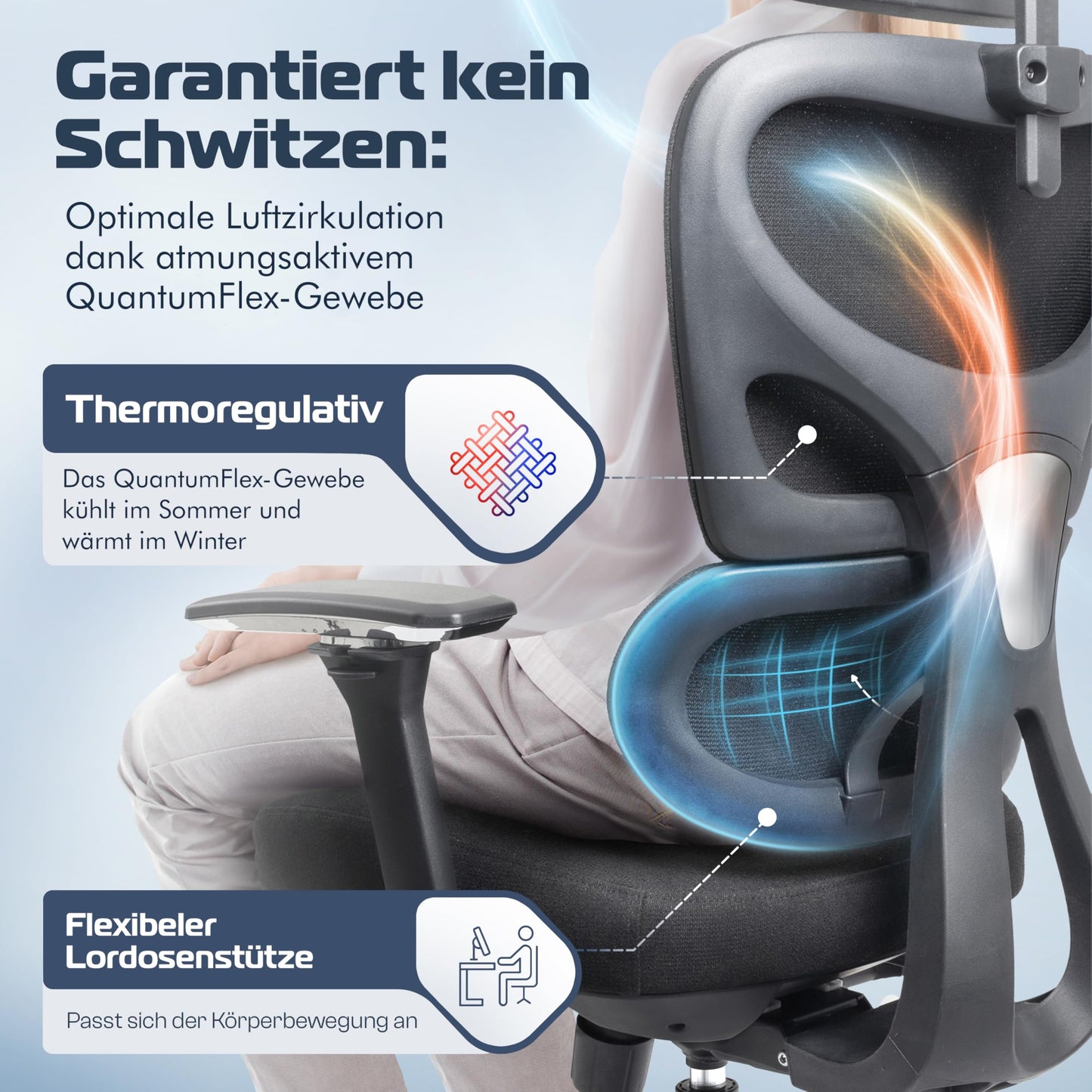 CLOUVOU ProSeat Office Chair Ergonomic [TOP PICK] Desk Chair 100% customizable | Office Chair & Gaming Chair | Computer Chair Home Office Chair Ergonomic | Swivel Chair 150 kg