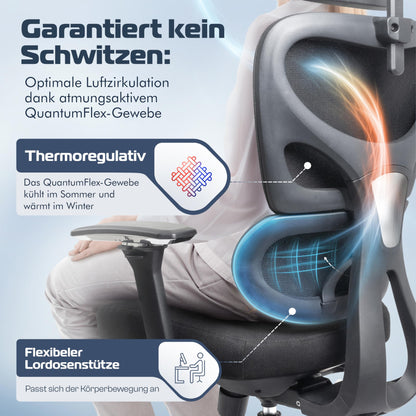 CLOUVOU ProSeat Office Chair Ergonomic [TOP PICK] Desk Chair 100% customizable | Office Chair & Gaming Chair | Computer Chair Home Office Chair Ergonomic | Swivel Chair 150 kg