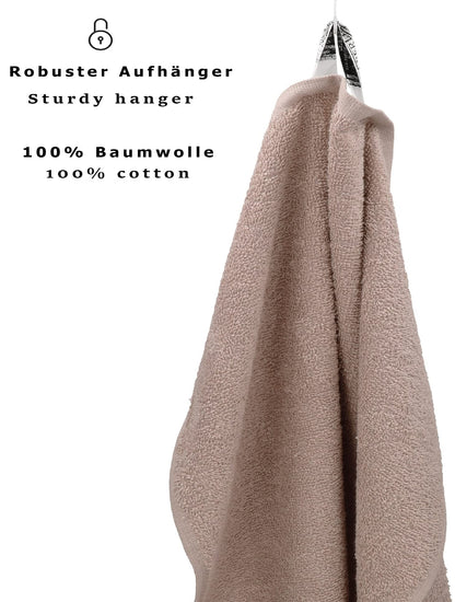 Betz bath towel XXL 100x200 cm - 1 piece - sauna & beach towel made of 100% cotton, 360 g/m² - absorbent & soft - large towel with loop - Berlin series - color Cappuccino.