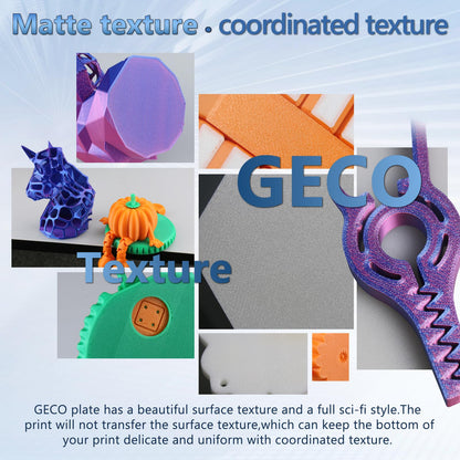 JUUPINE 235 x 235mm Print Bed Textured PEI PLA plate Platform GECO plate for Flashforge AD5M/AD5M Pro/AD5X/Elegoo Neptune 4 Pro/Ender 3 Pro Series 3D Printer HeatBed
