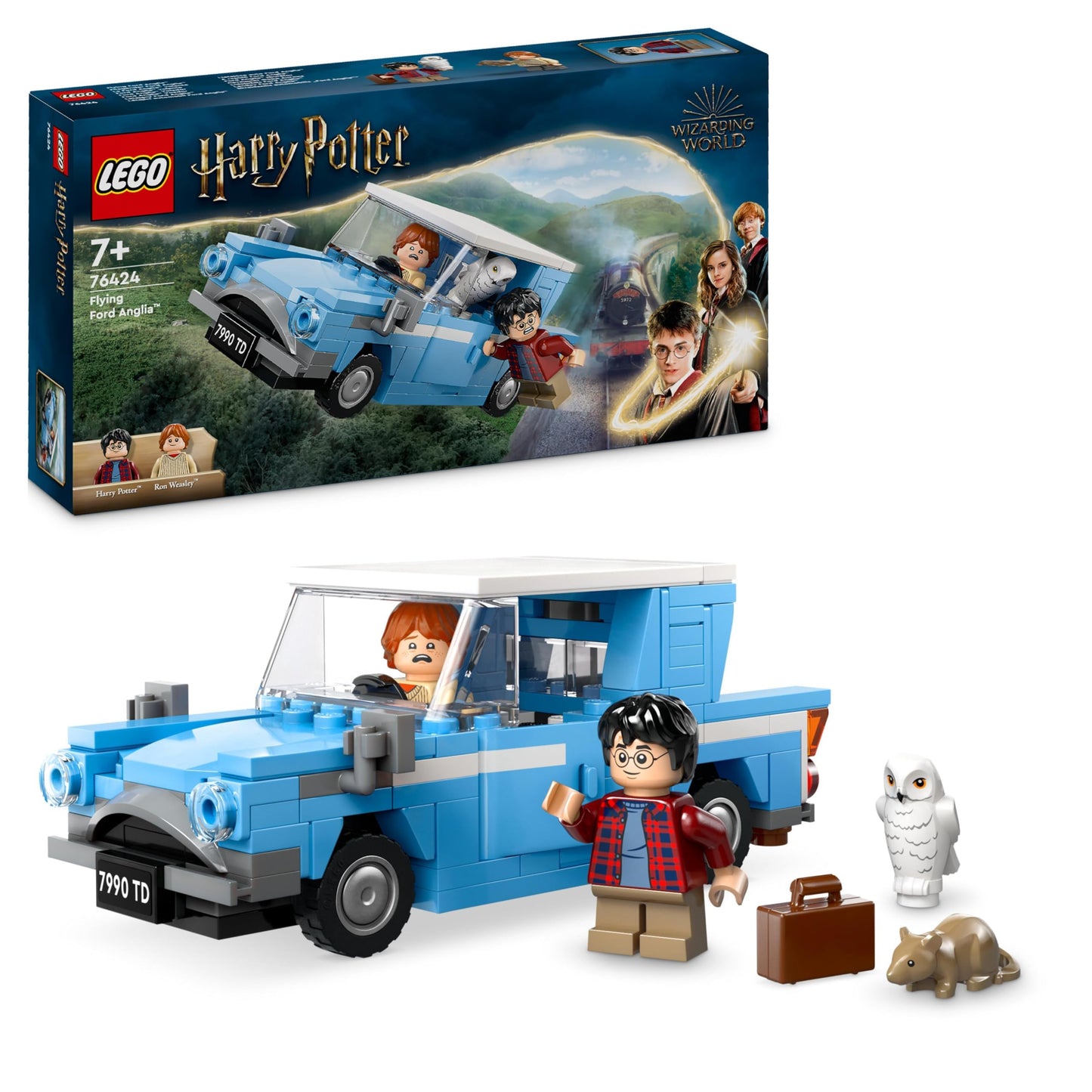 LEGO Harry Potter Hagrid's Hut: A Unexpected Visit Set & Harry Potter Flying Ford Anglia, a buildable toy car.