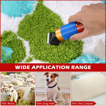 Brolteja Carpet Cutter, Tufting Gun Trimmer Carpet Cutter with Shear Guide, 200W Carpet Trimmer with Shear Guide, for pets and tufted carpets