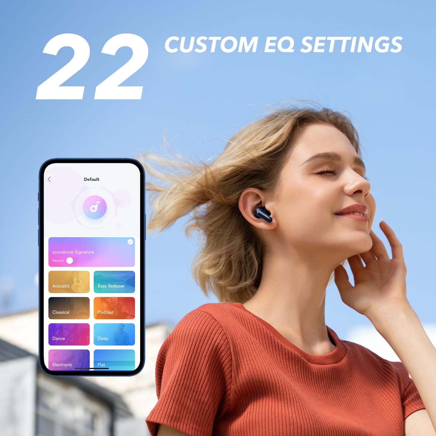 soundcore by Anker P2 Mini True-Wireless Earbuds In-Ear Headphones, 10mm audio driver, intense bass, EQ, Bluetooth 5.2, 32 hr battery, USB-C charging, minimalist design (Ocean Blue)