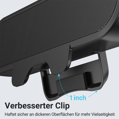INGA USB speakers for computer monitor and laptop, clip-on desktop soundbar, USB/C-PC speakers, suitable for desktop, laptop, and Mac (Black).