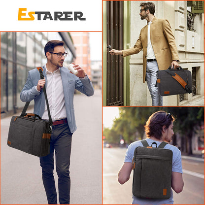 ESTARER convertible backpack laptop bag messenger bag 17/17.3 inch multifunctional bag for business/school/travel.