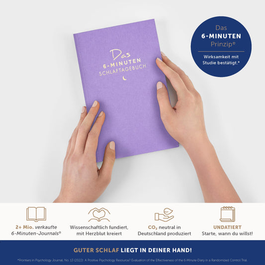6 Minute Sleep Diary - Finally improve falling asleep and staying asleep journal for adults - The journal book for the sleep of your dreams