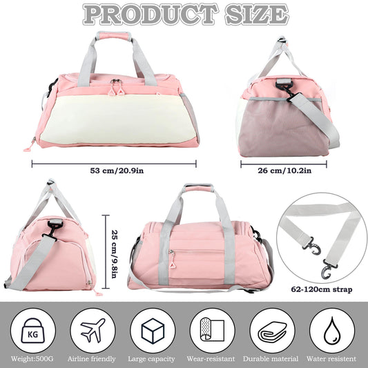 Sports bag for men and women, pink, fashionable.