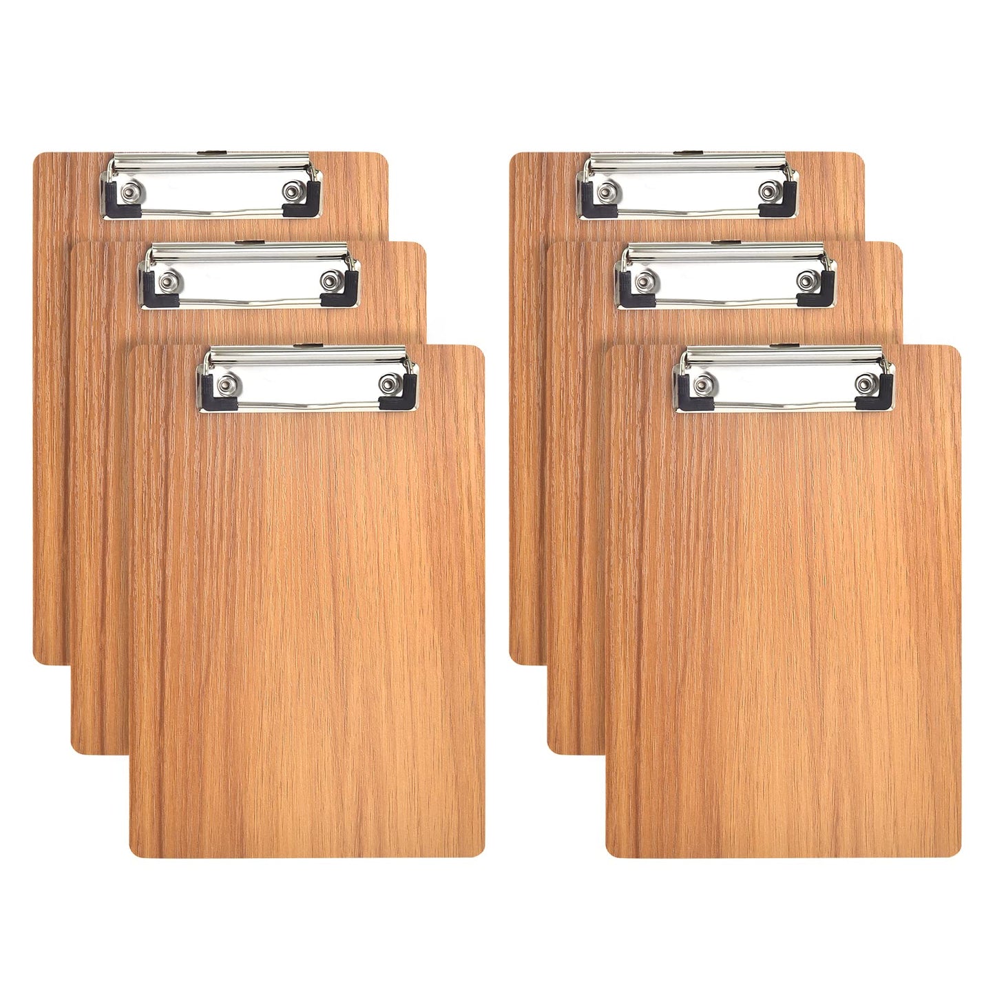 6 pieces of wooden A4 cherry wood clipboards for home, school, office.