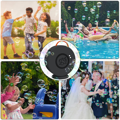 Soap bubble machine Automatic 90°/360° Rotatable, Portable Bubble Maker for Kids, Black Bubble Machine, Electric Bubble Toy for Outdoor/Wedding/Birthday Party