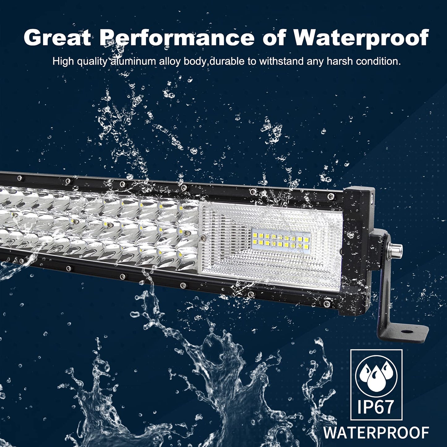 SKYWORLD 32 inch 80cm 405W LED work light bar curved, 12V 24V auxiliary light for car SUV off-road ATV truck tractor vehicles 4x4 waterproof light bar for car.