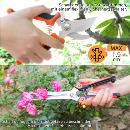 MQHUAYU Garden Tool Set, 10 Piece Heavy Duty Gardening Tools Set, Garden Tool Set for Gardening, Gifts for Women and Men