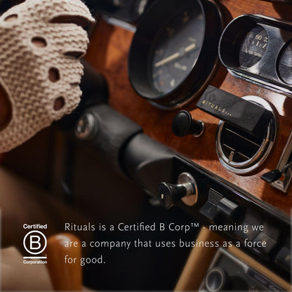 RITUALS The Ritual of Homme Car Perfume Gift Set - Includes a car perfume, a pack of car wipes, and a reusable wooden holder with 2 refillable air fresheners.