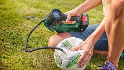 Bosch Cordless Air Pump Air Compressor UniversalPump 18V (battery not included, 18 volt system, for car, motorcycle, and bicycle tires, 150 PSI, 10.3 Bar, in box)