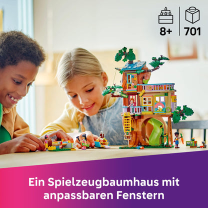 LEGO Friends Treehouse - building set with 2 animal figures, 4 minifigures, a garden, and toy food accessories - popular gift for girls and boys ages 8 and up - 42652