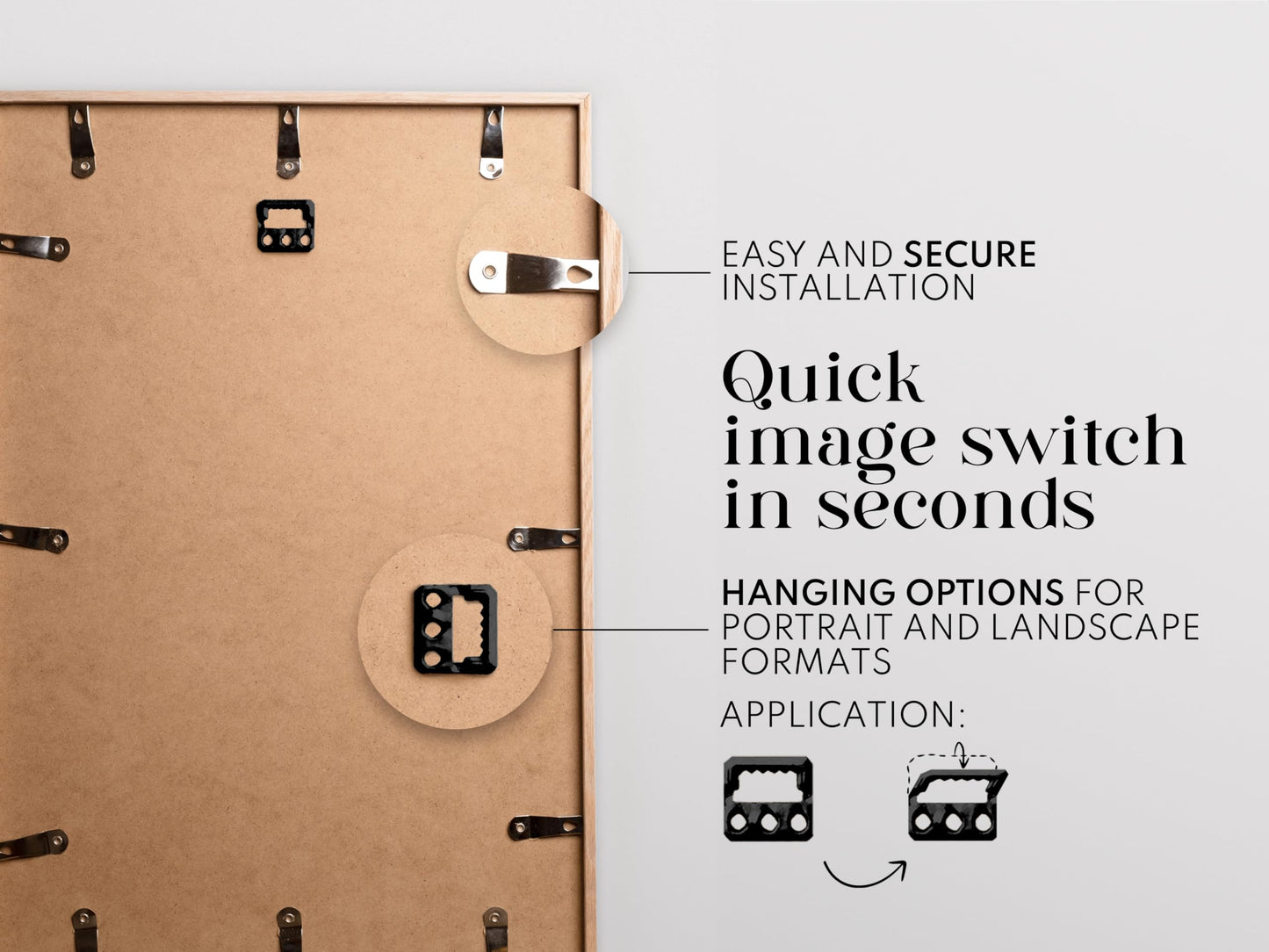 Artower picture frame for 30x40 cm | Natural oak wood | With shatterproof acrylic glass | Large photo frame | Oak Wood Picture Frame | Picture Frame Set