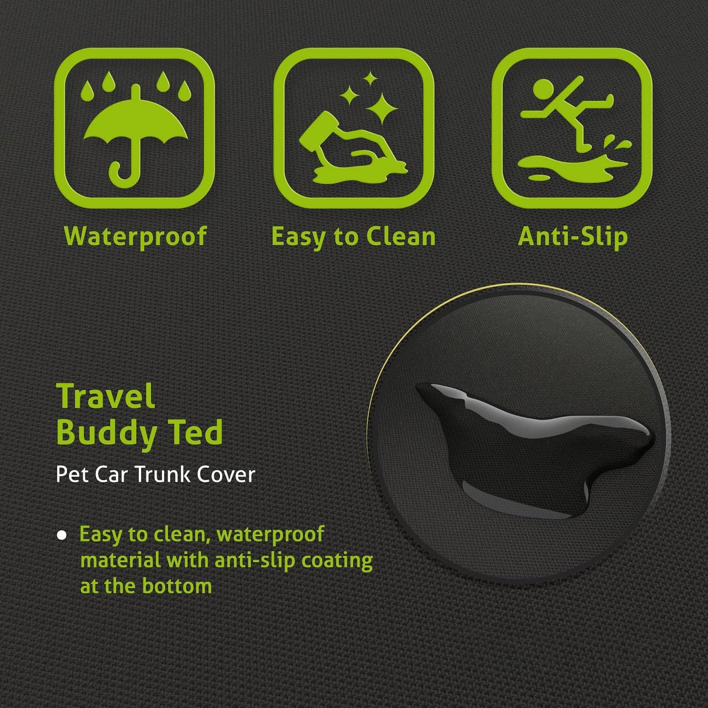 Bonamico trunk protection mat - dog blanket & non-slip mat with side protection - car trunk protection for dogs - waterproof - protects against scratches, dirt, pet hair - dog car accessory