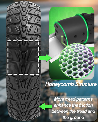 BABEJIA 2PCS Scooter Tires 50/75-6.1 Tubeless, Upgrade your ride with Off-Road Tires 8 1/2 x 2, Solid Tire 8.5'' Compatible with Xiaomi M365/Pro 2, Gotrax GXL V2/XR/APEX.