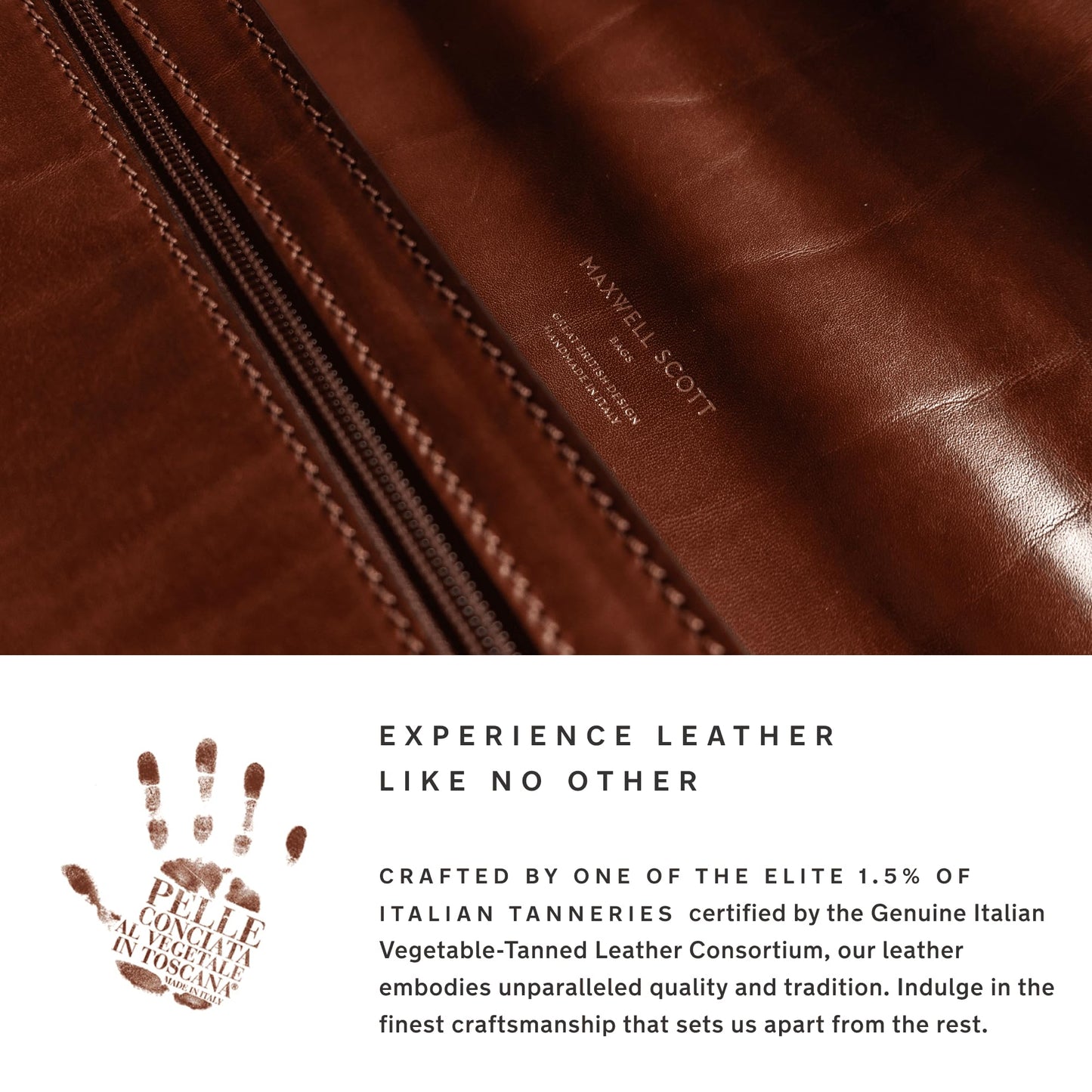 Maxwell Scott - Luxurious men's business briefcase in leather with padded shoulder strap - Handcrafted from Italian full-grain hides - The Lagaro Dark Brown