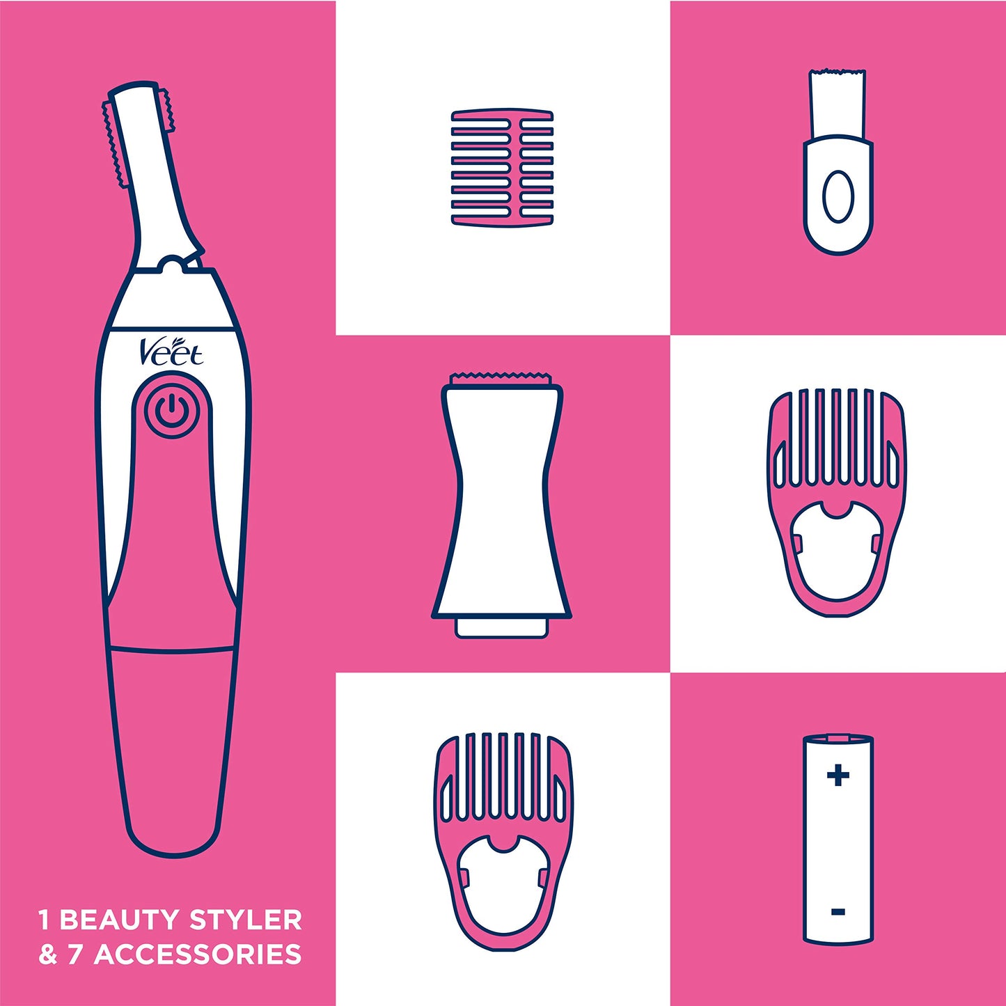 Veet Precision Trimmer Beauty Styler for Women, for sensitive skin